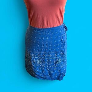 Hennes Collection Blue Paisley Skirt